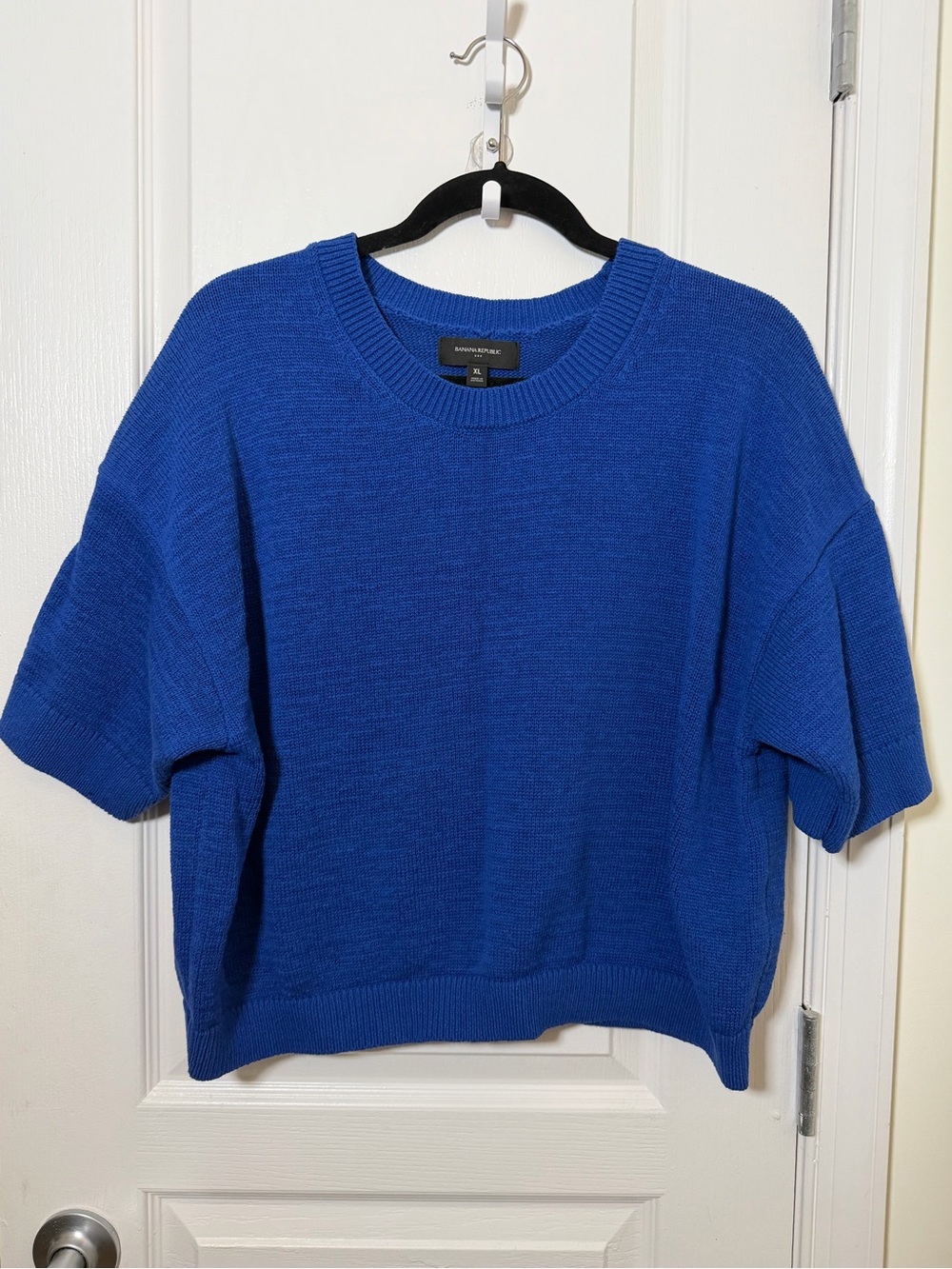 Banana Republic Cobalt Blue Short Sleeve Knit Sweater